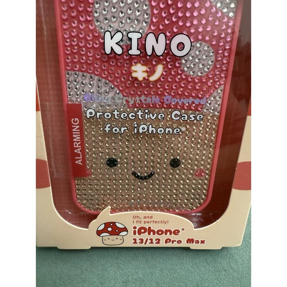 Minicoco Mushroom iPhone protective case 13 / 12 Pro Max-Kino Bling Crystals NIB